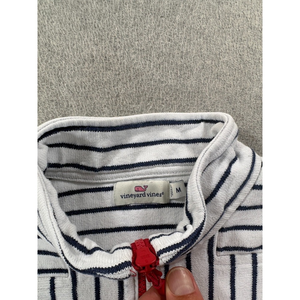Vineyard Vines Stitched Logo Striped 1/4 Zip USA Flag Pullover (Women's Medium) - Picture 4 of 13